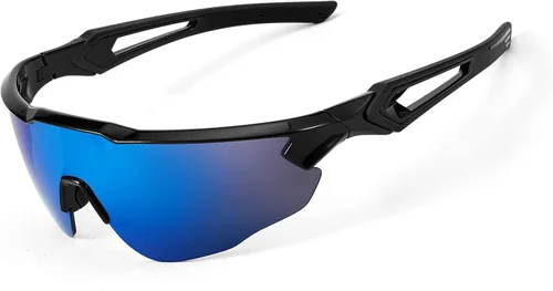 Miniatura 8 de FEISEDY Gafas de sol deportivas, con 5 lentes para hombres y mujeres, TR90 ligeras, béisbol, ciclismo, motocicleta, correr, golf, B2940