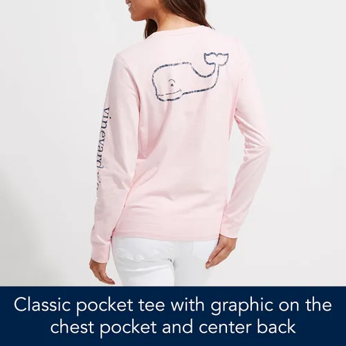 Miniatura 4 de vineyard vines Women's Long-Sleeve Vintage Whale Pocket T-Shirt
