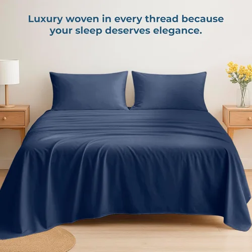Miniatura 142 de Royale Linens Sábana encimera de tamaño individual XL 100% Algodón Orgánico – Super suave – Sábanas superiores de percal – Sábana encimera