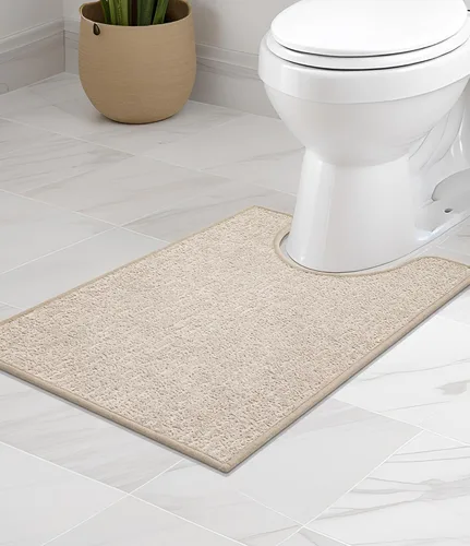 Miniatura 11 de Chakme Juego de 2 alfombras de baño ultrafinas, absorbentes, antideslizantes, lavables a máquina, color negro, 17 x 24 pulgadas / 17 x 30 pulgadas