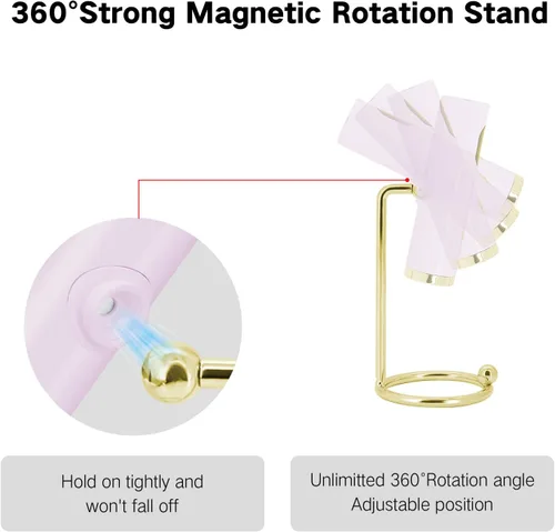 Miniatura 3 de Lámpara de uñas LED UV, mini luz UV manos libres para uñas de gel, lámpara de uñas portátil de curación flash para uñas acrílicas, soporte