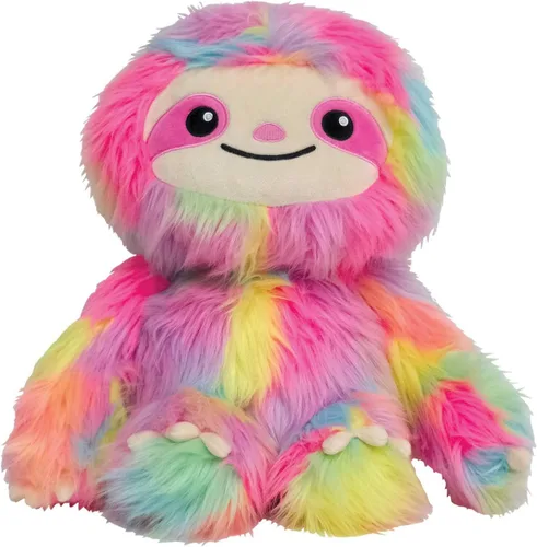 Miniatura 5 de iscream Rainbow Friends - Peluche de peluche de 10.5 pulgadas con purpurina y teñido anudado, unicornio acogedor con parte inferior pesada