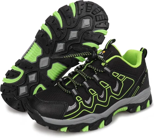 Miniatura 6 de UOVO Tenis para niños y niñas, para senderismo, correr, caminar al aire libre, tenis impermeables antideslizantes