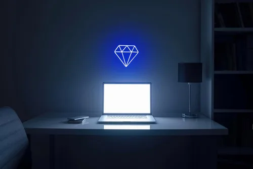 Miniatura 5 de AdvPro Señal de neón LED de silicona flexible de diamante - azul - st16s33-fnu0055-b