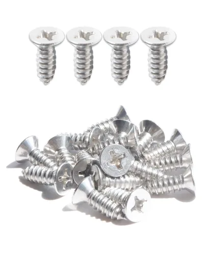 Miniatura 26 de 50 tornillos de madera Phillips de cabeza plana inoxidable #4 x 1-1/4" (32 mm) 18-8 (304) tornillos autorroscantes avellanados de acero inoxidable