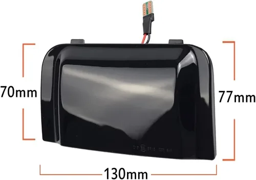 Miniatura 8 de Para-Peugeot Boxer Fiat Ducato Citroen Jumper Espejo retrovisor lateral intermitente dinámico Indicador de flujo LED Luz intermitente (amarillo)