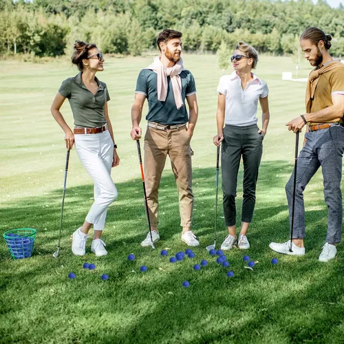 Miniatura 6 de Junkin 80 unidades de pelotas de golf de espuma, pelotas de goma para practicar, sensación y vuelo realistas, entrenamiento deportivo para golf