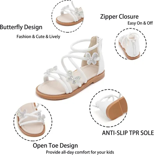 Miniatura 6 de Kiderence Sandalias para niñas pequeñas, zapatos de verano para niñas pequeñas
