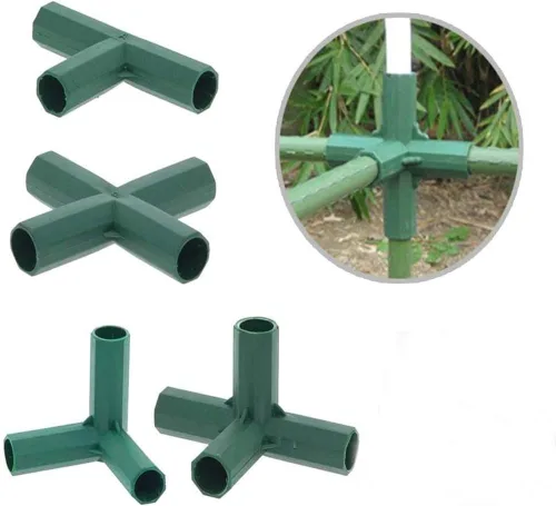 Miniatura 2 de 25 conectores de marco de invernadero de 0.63 pulgadas, accesorios de PVC para edificios, tubo de esquina de 3 vías y 4 vías, clips giratorios