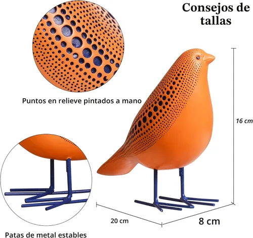 Miniatura 6 de Quoowiit Figura de pájaro, escultura moderna y estatuas para decoración del hogar, estatuas de animales para estantería, mesa, entrada, chimenea