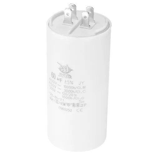 Miniatura 15 de PATIKIL CBB60 8uf Condensador de funcionamiento, AC 450V 4 pines 50/60Hz doble inserto cilindro inferior para aire acondicionado, bomba de agua