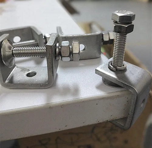 Miniatura 2 de Mini abrazaderas C de acero inoxidable de 0.000-0.984 in para montaje, juego de abrazaderas en U para carpintería resistente, herramientas de 2 pzas
