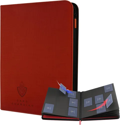 Miniatura 10 de Card Guardian - Carpeta Premium de 9 Bolsillos con Cremallera para 360 Cartas de Juegos de Cartas Coleccionables TCG (Verde) Bolsillos de Carga