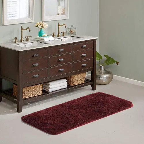 Miniatura 63 de Suchtale - Alfombra de baño antideslizante, tapete de baño de microfibra suave, absorbente de agua, peluda, lavable a máquina, para regadera, 16 x
