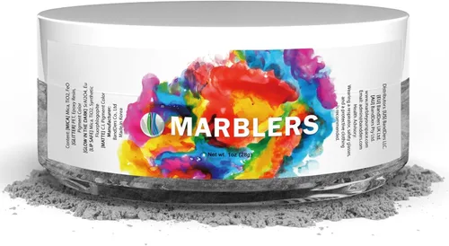Miniatura 81 de MARBLERS - Polvo de mica de grado cosmético, nacarado, no tóxico, vegano, libre de crueldad, sombra de ojos, esmalte de uñas, arte de uñas, [Gris]