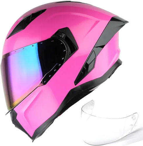 Miniatura 12 de 1Storm Casco integral de motocicleta para adultos, hombres y mujeres, casco de carreras de bicicleta de calle, aprobado por DOT, con un escudo extra