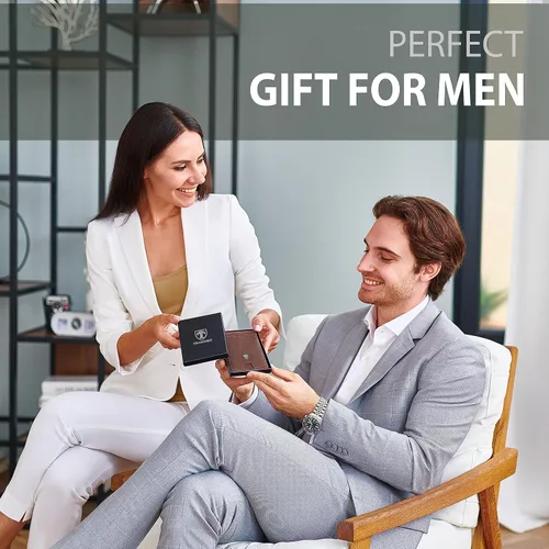 Miniatura 6 de TRAVANDO - Cartera delgada para hombres con clip de dinero y bloqueador de lector RFID Seattle, mini de plegado doble