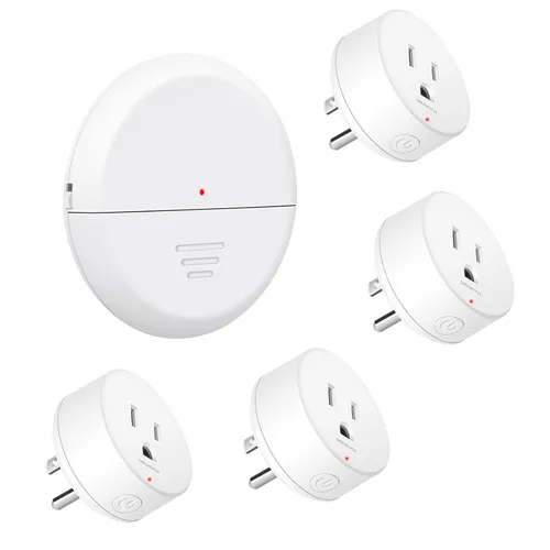 Miniatura 43 de Toma de control remoto, interruptor de luz y enchufe remoto greencycle con interruptor de luz inalámbrico, rango de 500 pies, no necesita cableado