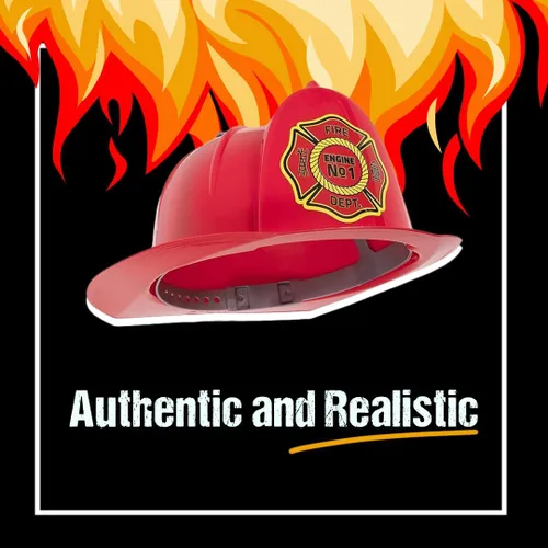 Miniatura 6 de Kangaroo Sombrero de bombero, juguete de simulación, disfraz de bombero de plástico, sombrero rojo, accesorios para casco de fuego, perfecto