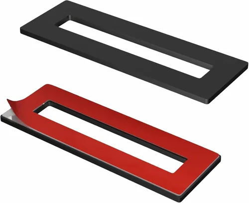 HRX STQ - Manija corredera de aluminio para puerta de granero, borde autoadhesivo para puertas de armario de bolsillo, sin tornillos, despegar y