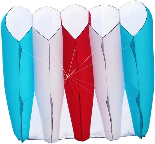 Cometa piloto inflable suave gigante para adultos, 5 agujeros, cometas elevadoras de tractores grandes