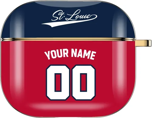 Miniatura 12 de Funda personalizada con nombre y número para AirPods Pro de 3ª generación Pro 2 (2019, 2021, 2022) con llavero personalizado, regalo para fanáticos