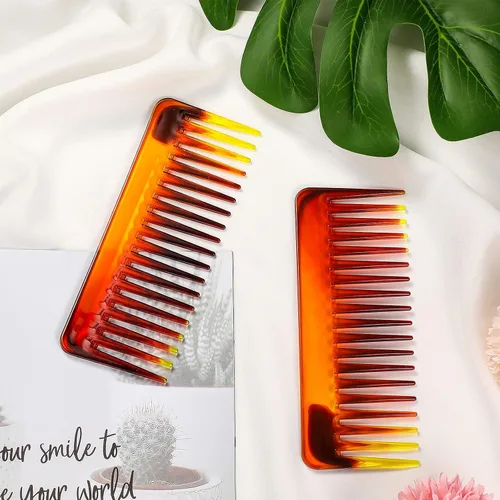 Miniatura 7 de Patelai Peine de Dientes Anchos Peine Grande Desenredante de Cabello para Cabello Rizado, Húmedo y Seco, Accesorios Desenredantes Sin Mango