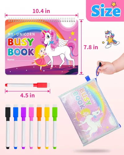 Miniatura 6 de Benresive Libro de actividades de aprendizaje preescolar Montessori para niños pequeños de 3 a 5 años, juguetes educativos sensoriales de viaje