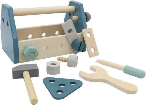 Miniatura 3 de Montessori Herramientas de madera para niños pequeños, construcción educativa, juegos de juguetes para niños, caja de juego preescolar con tablero