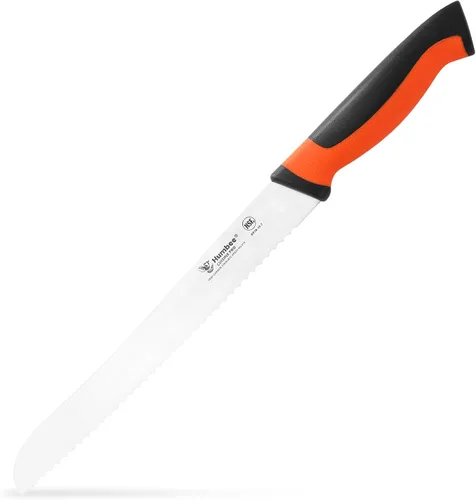 Cuchillo de pan dentado de 10 pulgadas, cuchillo de hoja de acero inoxidable de alto carbono premium para pan con mango ergonómico, certificado NSF,