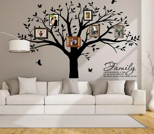 Miniatura 6 de Lskoo - calcomanías, foto familiar de árbol para pared, como ramas, calcomanía de vinilo para pared, marco para foto de decoración, adhesivo