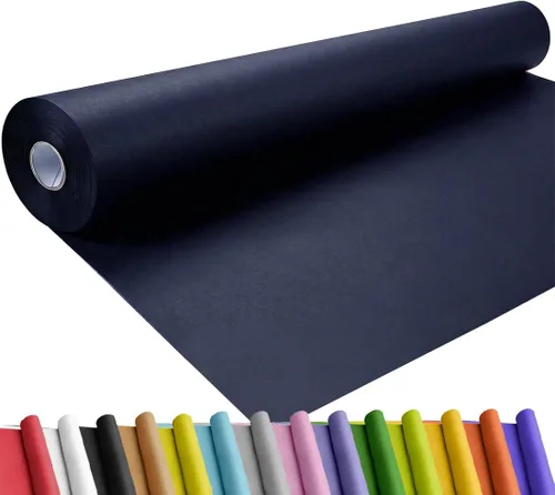Miniatura 8 de SMART&CASUAL Papel de regalo negro de 17.8 x 760 pulgadas (63 pies) de papel kraft para regalo, tablón de anuncios, ramos, flores, niños, embalaje
