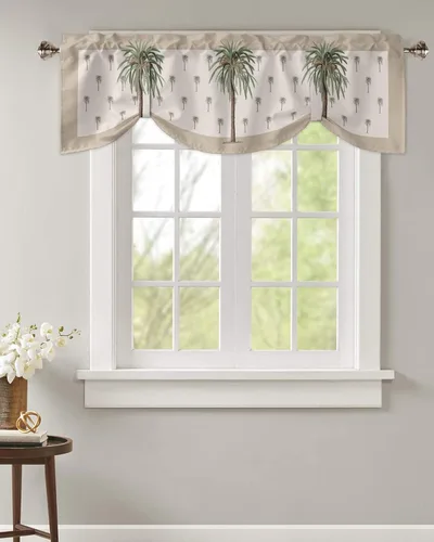 Miniatura 14 de Cortinas modernas de mosaico en blanco y negro para sala de estar, dormitorio, baño, ventana de cocina, cenefa de panel con bolsillo para barra