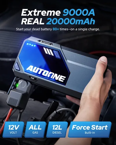 Miniatura 2 de AUTOONE Arrancador de coche de 4000 A, arrancador de batería portátil para coche compacto de hasta 10.0 L de gasolina y 8.0 L de motor diésel