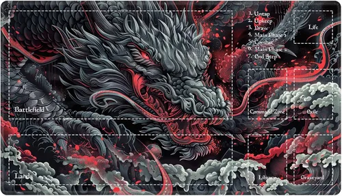 Miniatura 98 de Alfombra de juego con zonas para juego de cartas MTG, alfombras de juego de mesa, alfombras de juego de mesa de Magic, 61x35.5 cm, alfombra de juego