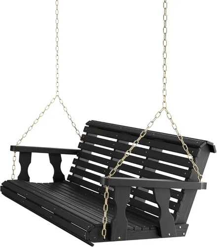 Miniatura 21 de Amish Casual resistente con inclinación hacia atrás, columpio de 3 pies para pórtico de madera en tinte cedro, auténtica artesanía Amish de pino