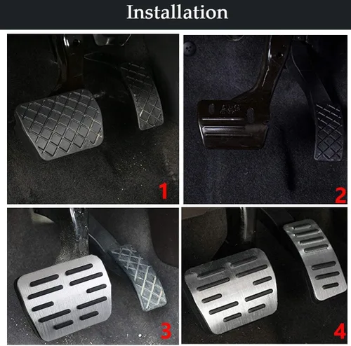 Miniatura 3 de TTCR-II Compatible con cubiertas de pedal Volkswagen Atlas Tiguan 2018-2025 y Jetta 2019-2025, para VW Golf GTI 2015-2025, para placa de freno
