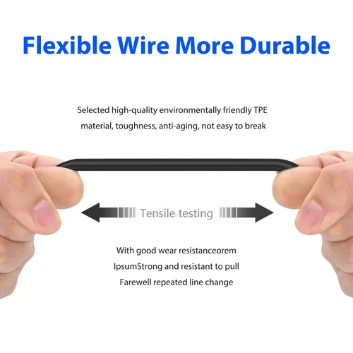 Miniatura 6 de Cable de carga rápida USB-A a USB-C de 6.6 pies para iPad Pro de 12.9 pulgadas (3ª 4ª 5ª 5ª 6ª generación) de 11 pulgadas de 4ª/3ª/2ª/1ª