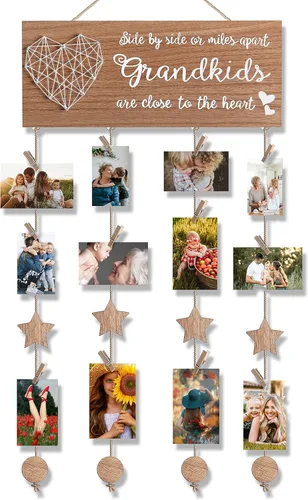 CISYINO Día de la Madre, Día del Padre, Día del Abuelo, Navidad, regalos de cumpleaños para abuela abuelo de nietos, tablero de fotos para collage