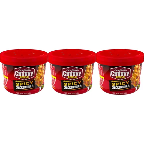 Miniatura 11 de Sopa Campbell's Chunky de fideos de pollo con pimiento fantasma, lata de 18.6 oz (paquete de 12)