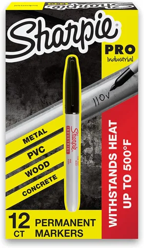 Marcadores permanentes industriales marca Sharpie, Negro