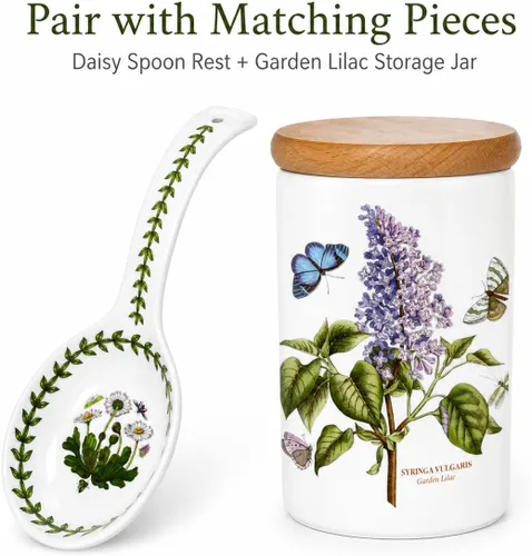 Miniatura 9 de Portmeirion Botanic Garden - Soporte para cuchara de cocina y encimera de cocina, diseño floral de margaritas, hecho de porcelana, 8.75 pulgadas