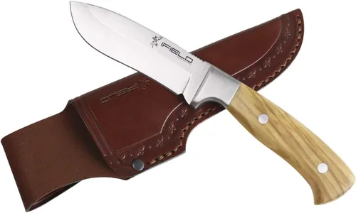 Miniatura 3 de iFIELD Cuchillo de caza deportivo para entrenamiento, hoja MOVA de 4 pulgadas en acabado satinado, hoja total de 8.5 pulgadas, virola de acero