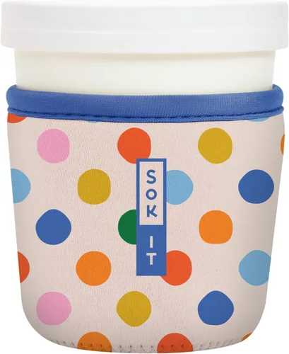 Miniatura 194 de Sok It IceCreamSok - Funda de neopreno aislada (flores abstractas, pintas de helado cónicas)