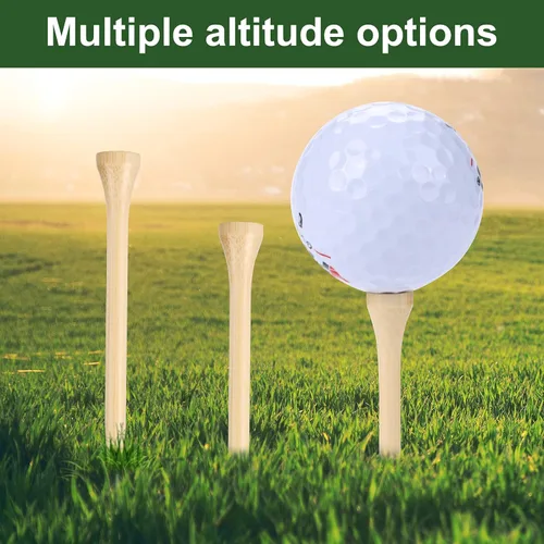 Miniatura 2 de Camisetas de golf duraderas de bambú, 100 piezas, 100 unidades, 3-1/4 pulgadas, material biodegradable que reduce la fricción lateral, más estable