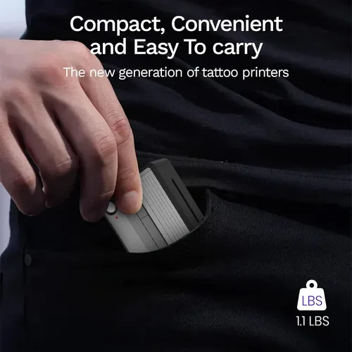 Miniatura 6 de Máquina impresora de plantillas de tatuajes, impresora Bluetooth inalámbrica térmica portátil mejorada 2026 para artistas de tatuajes