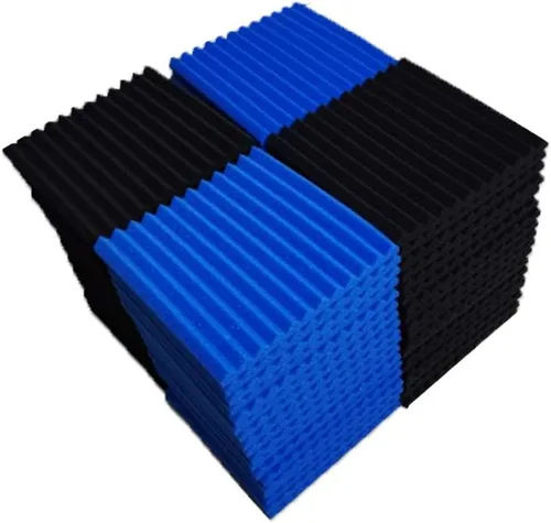 Miniatura 4 de Burdurry Paquete de 50 paneles acústicos insonorizados de espuma de estudio para paredes, paneles de absorción de sonido, paneles de aislamiento