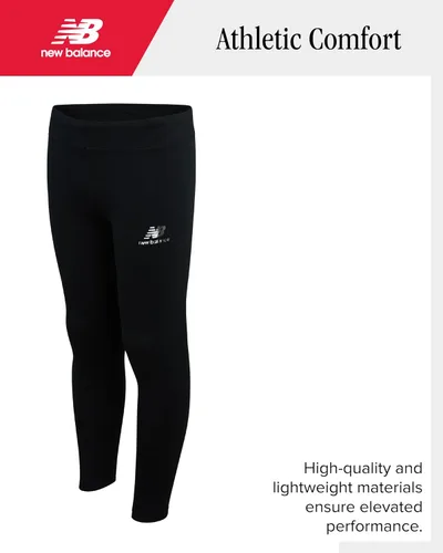 Miniatura 18 de New Balance Conjunto de leggings para niñas, camisa de manga corta de 3 piezas y leggings para niñas, pantalones de yoga para entrenamiento