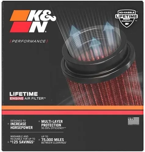 Miniatura 2 de K&N Filtro de aire del motor: Aumente la potencia y la aceleración, lavable, Premium, Filtro de aire de repuesto para automóvil: compatible con AUDI