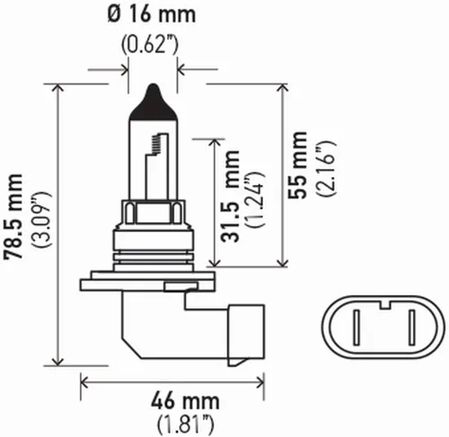Miniatura 3 de HELLA 9006 80WTB Twin Blister Bombillas de alta potencia, 12 V, paquete de 2